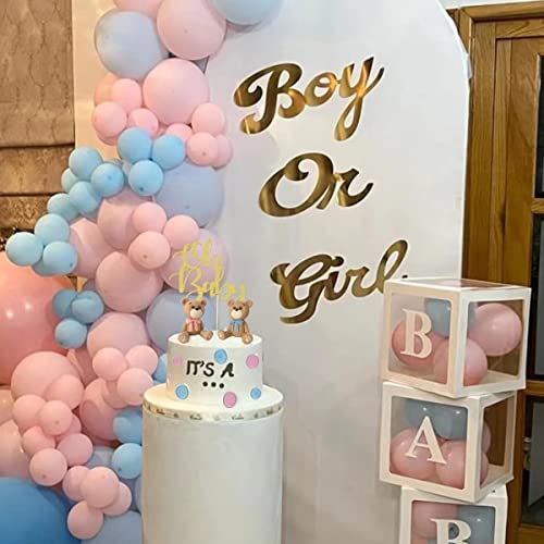 Bear Cake Toppers Oh Baby Cake Decorations For Boy Girl Gender Reveal Baby Shower Party Supplies #TOP5