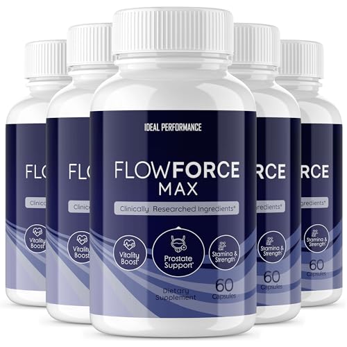 IDEAL PERFORMANCE (5 Pack Flow Force max Prostate chewable Flow Force max Prostate Flow Force max chewable Candy Flow Force max chewable Flow Force max (300 Capsule)