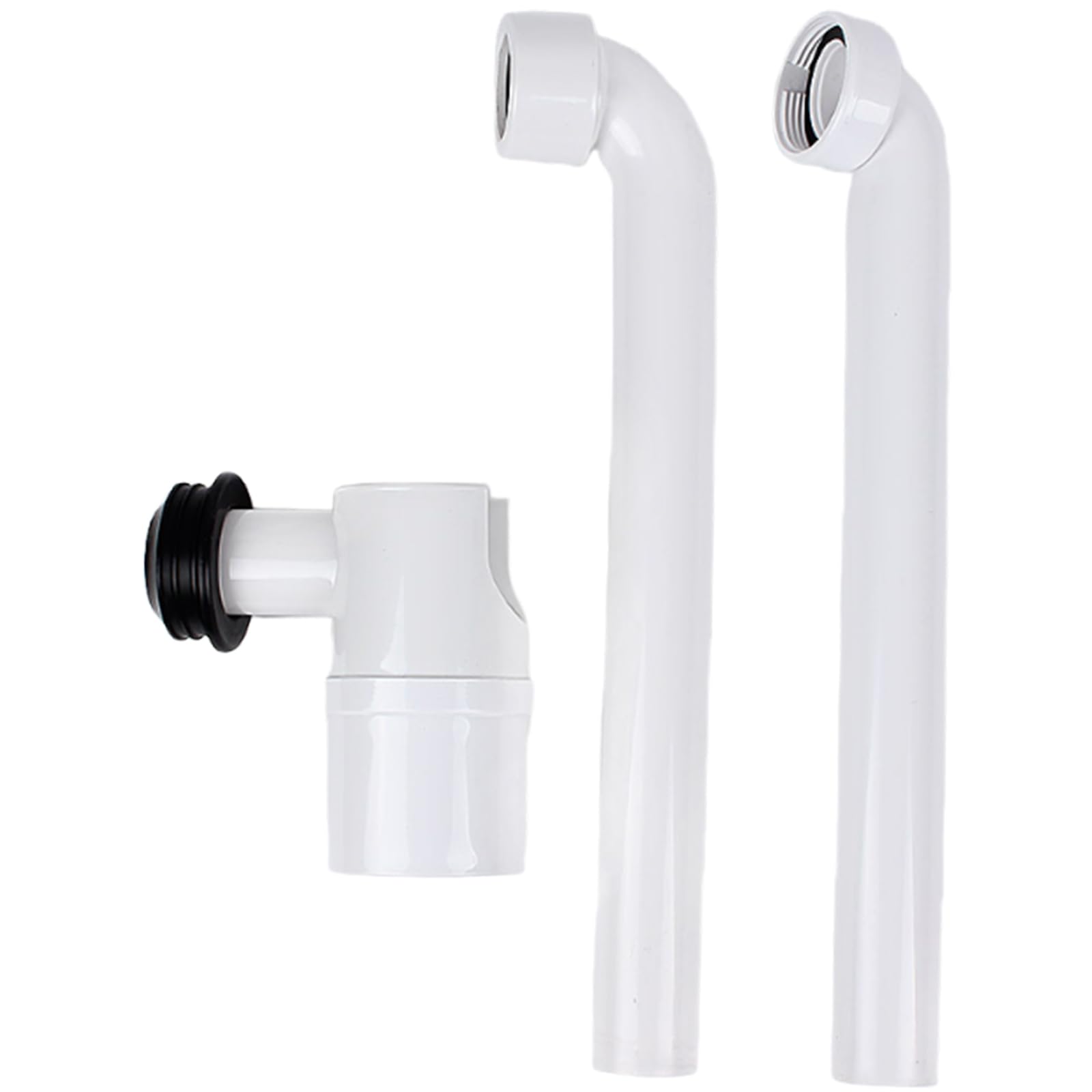 Buxuaaaa White Sink Drain 1-1 / 4Inch Space Saving Sink Waste Bathroom Drain Pipe Rotating Waste Bathroom Pipe