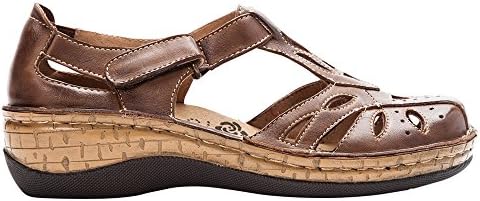 Propét Womens Jenna Cut-Out T-Strap Flats Casual - Brown - Size 8 2E | Image 3