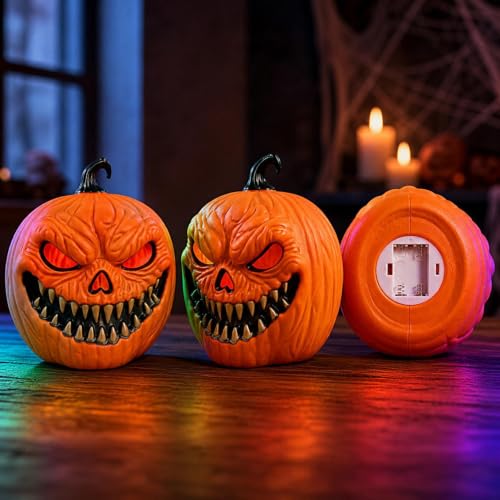 Decoración LED Halloween sin cables para evitar zonas apagadas en pasillos con sonido 4