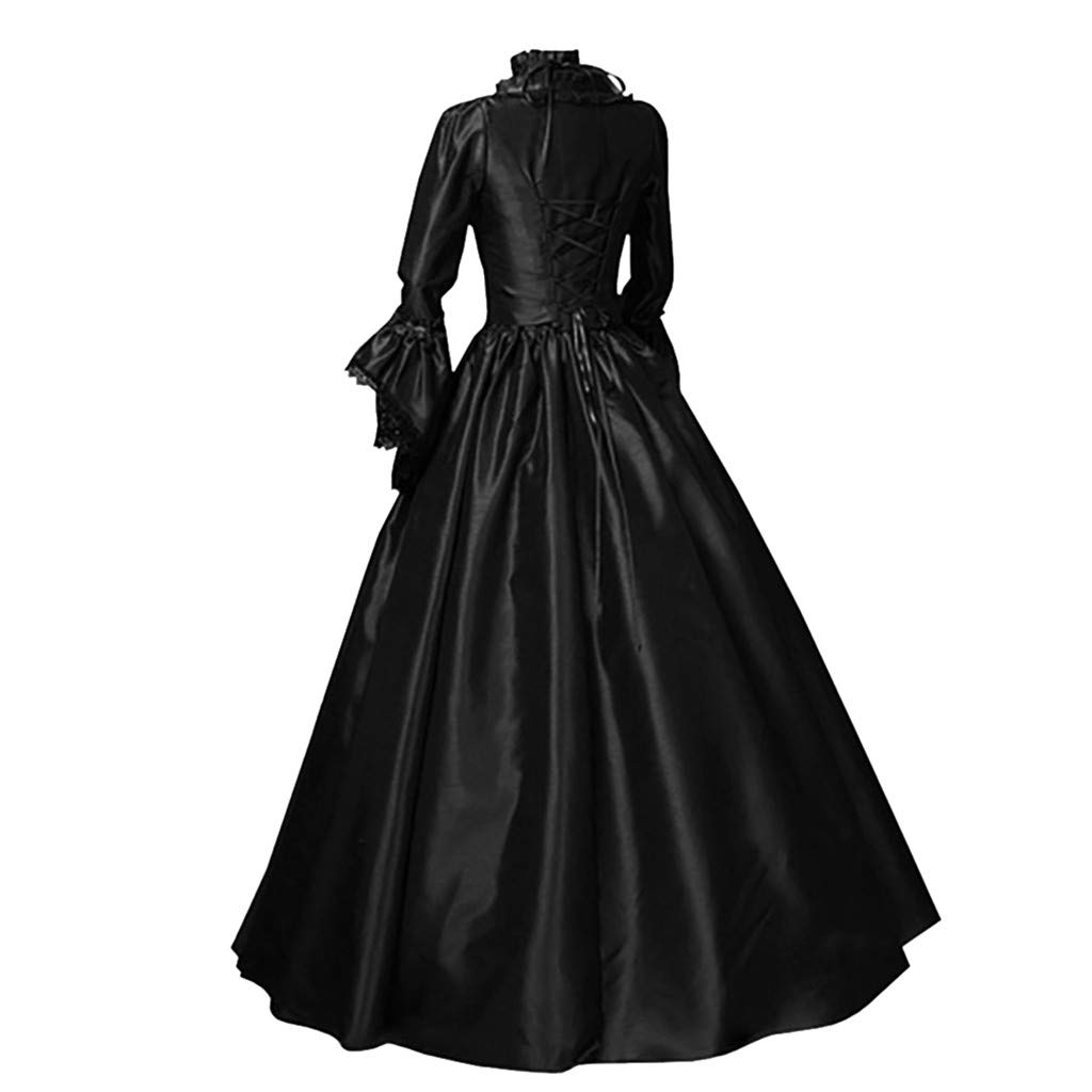 HEONSATI Costume Da Regina Medievale Donna Vittoriano Abito Da Sera Gotico Costume Medievale Halloween Vestito Gotico Carnevale Punk Abito Cosplay Carnevale Vintage Per Feste E Party a Tema Streghe