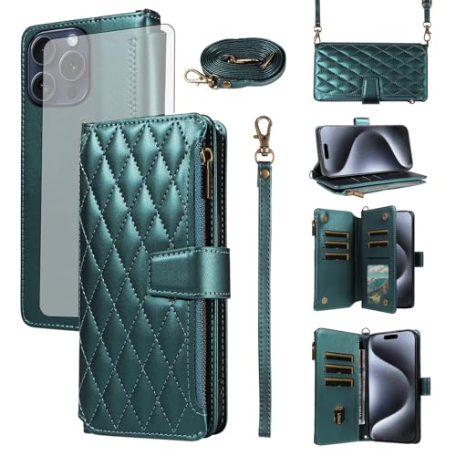 Coque iPhone 15 Pro zippée protège l'écran des bris de glace accidentels