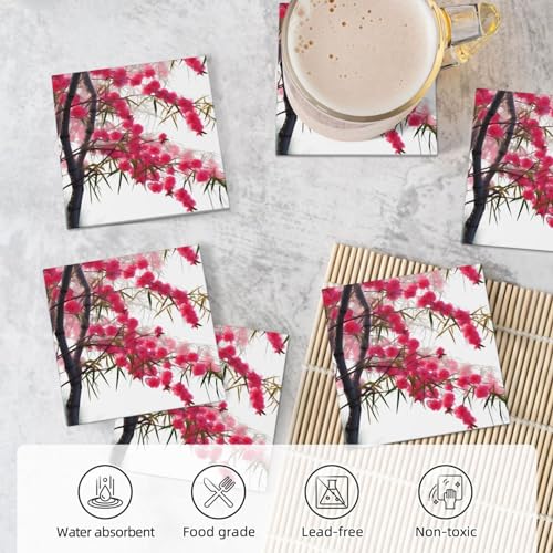 Dessous de verre céramique liège avec support métal pour table basse maison