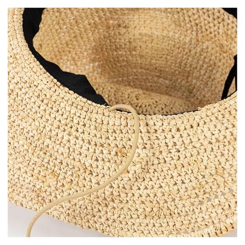 Chapeau en denim de paille au crochet ajustable pour femme et homme - 2