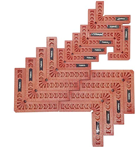 Black Friday Sale 2022 Fladess Positioning Squares, 90 Degree Clamping Square for Woodworking, Corner Clamps for Picture Frames, Boxes, Cabinets or Drawers, L-type Right Angle Ruler, Carpenter Tool, Set of 16pcs（3" 4" ）