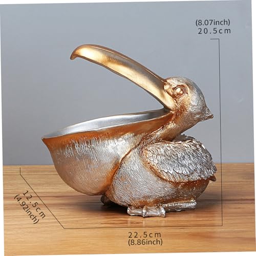 Statue de pélican vide-poche design pour console d'entrée - 3