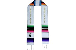 Mexican Zarape Sarape graduation White sash San Judas First Generation
