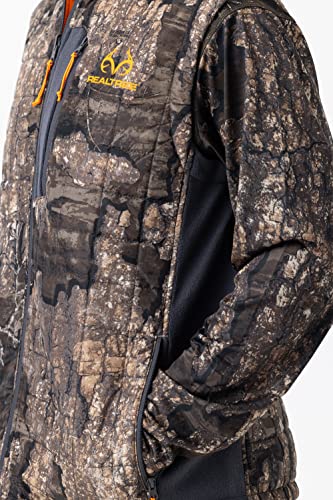 Realtree Men's EDGE/Timber Camo and Blaze Orange Hunting Reversible Puffer Vest Jacket, Water Repellent (M-5XL)3