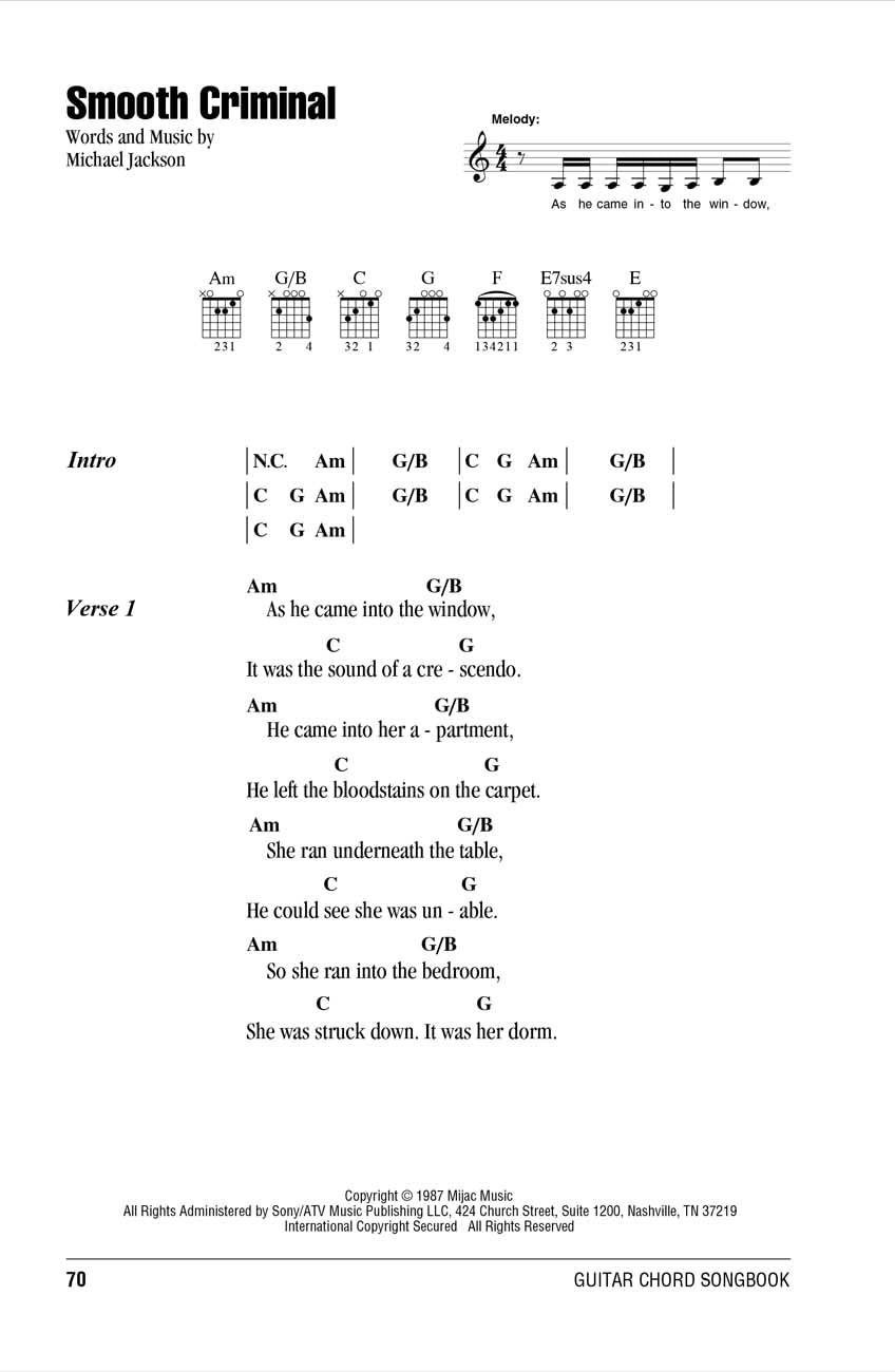 Michael Jackson Guitar Chord Songbook: Songbook für Gitarre