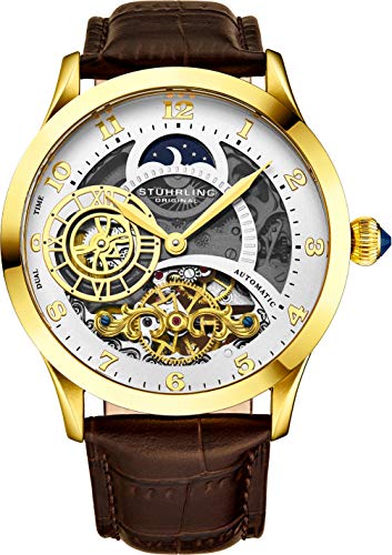 Montre automatique originale Stührling cuir pour costume et bureau