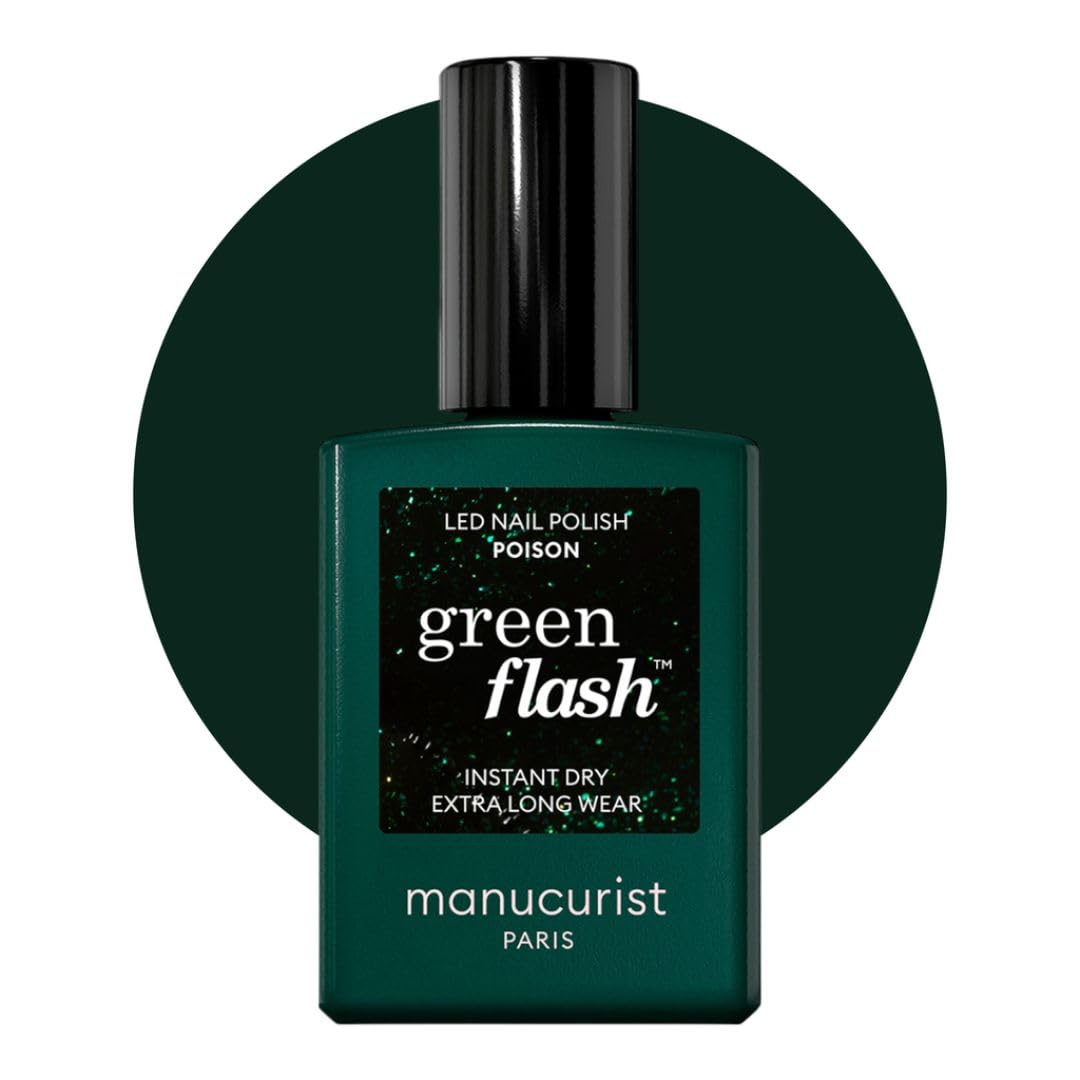 Amazon.com: Manucurist Green Flash LED Poison Green Glitter Gel