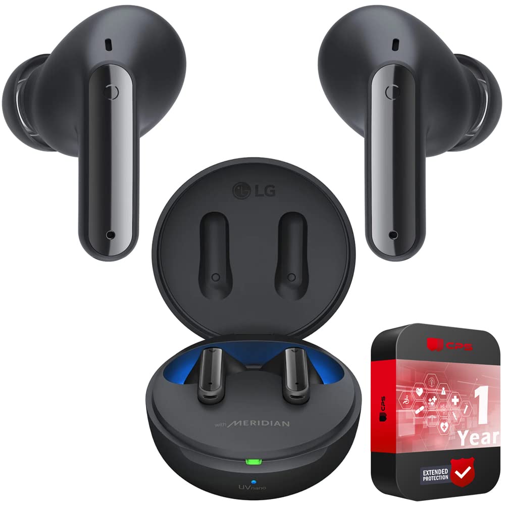 LG Tone-FP8 Tone Free FP8 Active Noise Cancellation ANC True Wireless Earbuds with UVnano Case Bundl