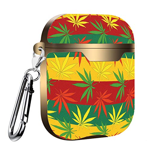 Slim Form Fitted Printing Pattern Cover Case with Carabiner Compatible with Airpods 1