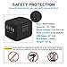 International Travel Adapter Universal Power Adapter Worldwide All in One 4 USB with Electrical Plug Perfect for European US, EU, UK, AU 160 Countries (Black)