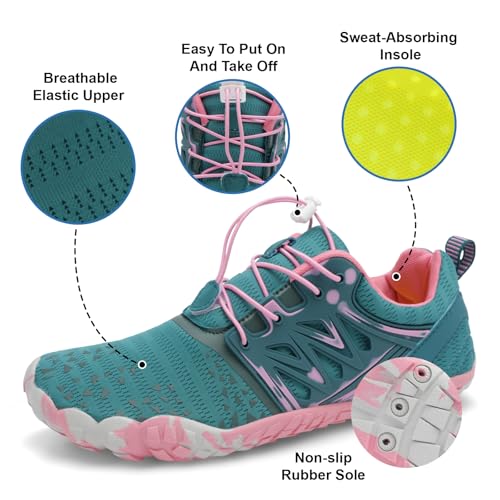 Image of XIHALOOK Athletic Hiking Water Shoes Womens Mens Quick Dry Barefoot for Beach Walking Kayaking Surfing Training
