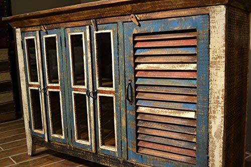 Crafters And Weavers Reclaimed Wood Sideboard Cabinet / Bookcase / China Cabinet / Tv Credenza #TOP5