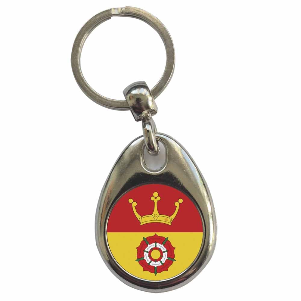 Ozorath Hampshire County Flag Keyring Keychain with Split Ring Attachment and Metal Key Fob