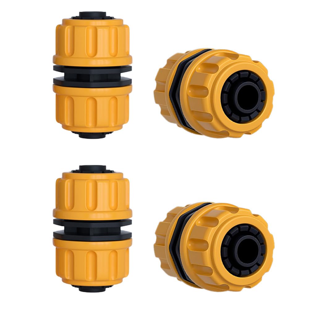 YAISUHCHNYE 4 Pcs Hose Repair Connector Extender Quick Fix Extend Hose Connector Repair Damaged Water Stop Connectors Garden Connector Extender for 1/2 Inch Hose Pipe Tap