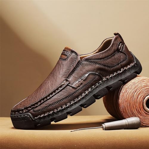 Matufit Men's Handcrafted Cowhide Orthopedic Loafers - Wide Toe Box, Men's Comfortable Casual Genuine Leather Slip on Loafers3