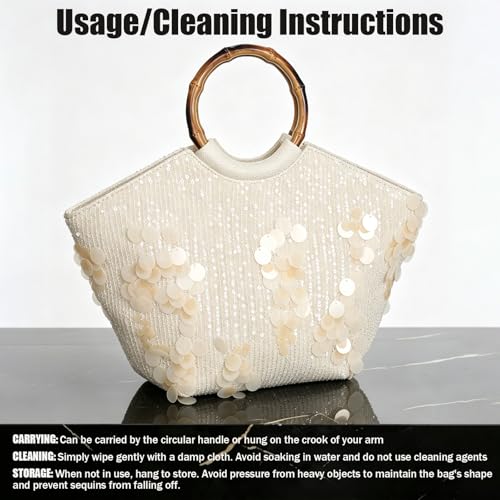 Bolso Tote Resort con Lentejuelas para Mujer miniatura 7
