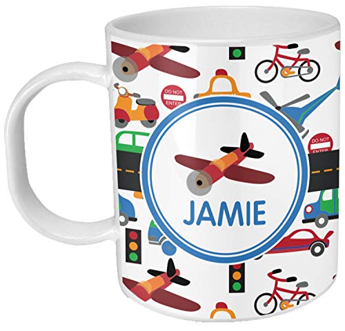 Transportation Plastic Kids Mug (Personalized)