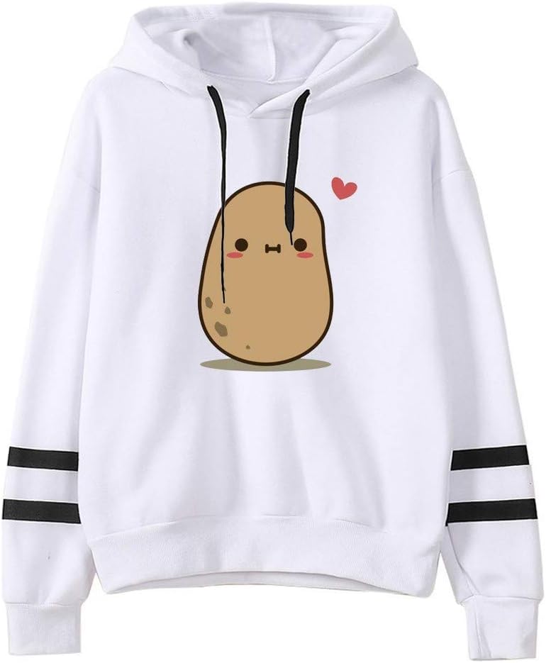 Hemlock Teen Girls Hoodies Printed Cute Hooded Sweatshirt Junior Sports Blouse Long Sleeve Hooded Pullovers Summer Tops