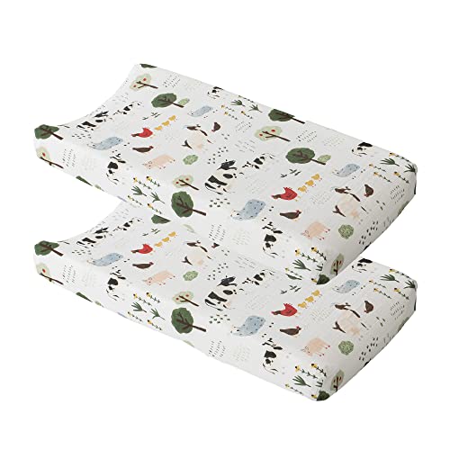 Cotton Muslin Changing Pad Cover 2 Pack - Family Farm #TOP18