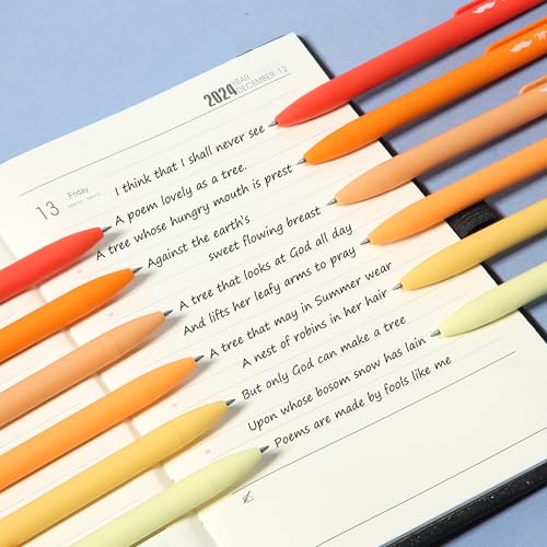 Image of Mr. Pen- Retractable Gel Pens, 12 Pack, Black Ink, Summer Morning Barrel | Fine Point 0.5mm, Fast Dry, Smooth Writing, Cute Pens for Drawing, Writing Planner and School Supplies