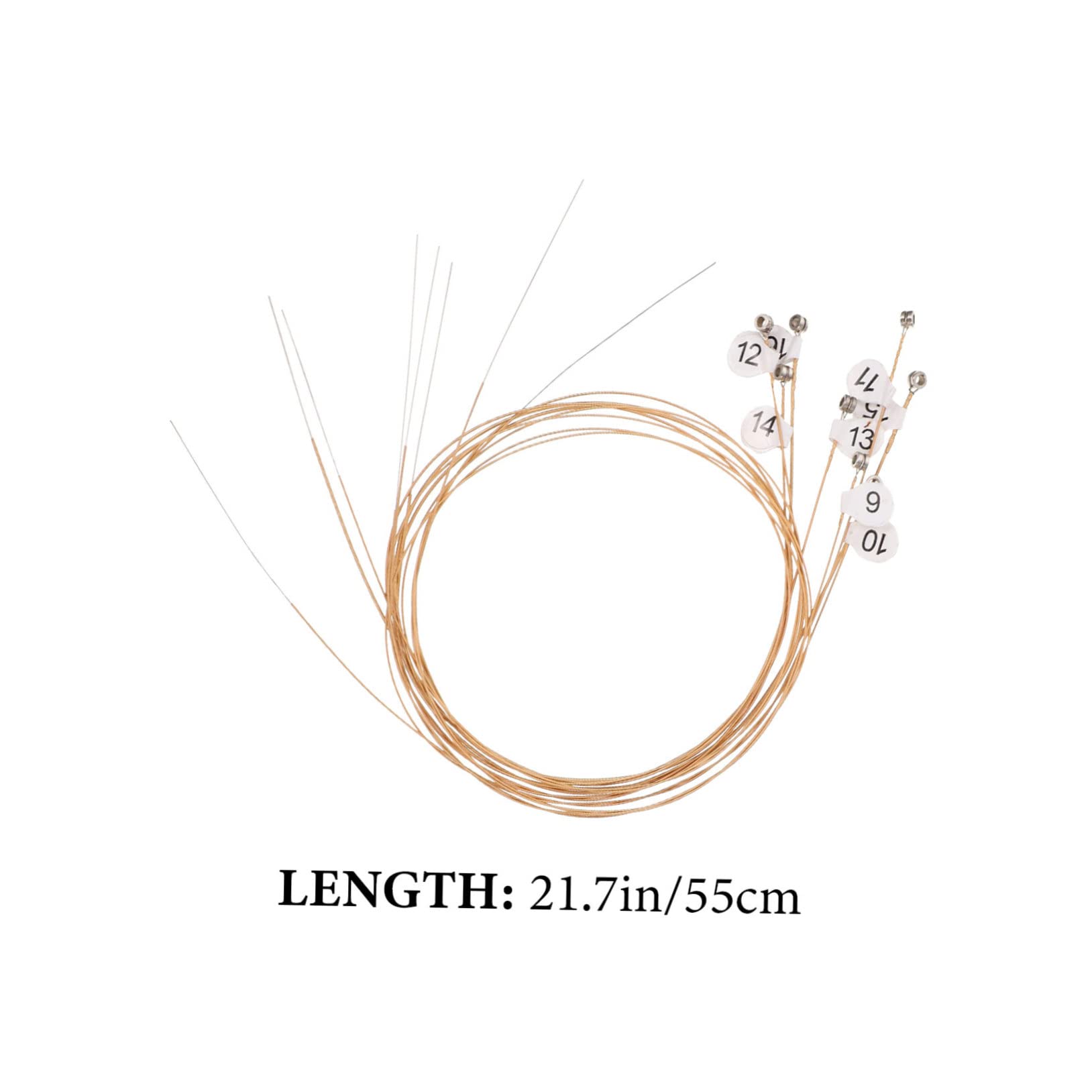 COSMEVIVI 2sets Lyre Harp String Replacement Music Supplies Steel Strings Kit 16pcs*2