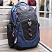 Swissdigital Design Vector Business Travel Laptop Backpack with Smart USB Charging Port Fits 15.6 inches laptops, Blue (SD-803)