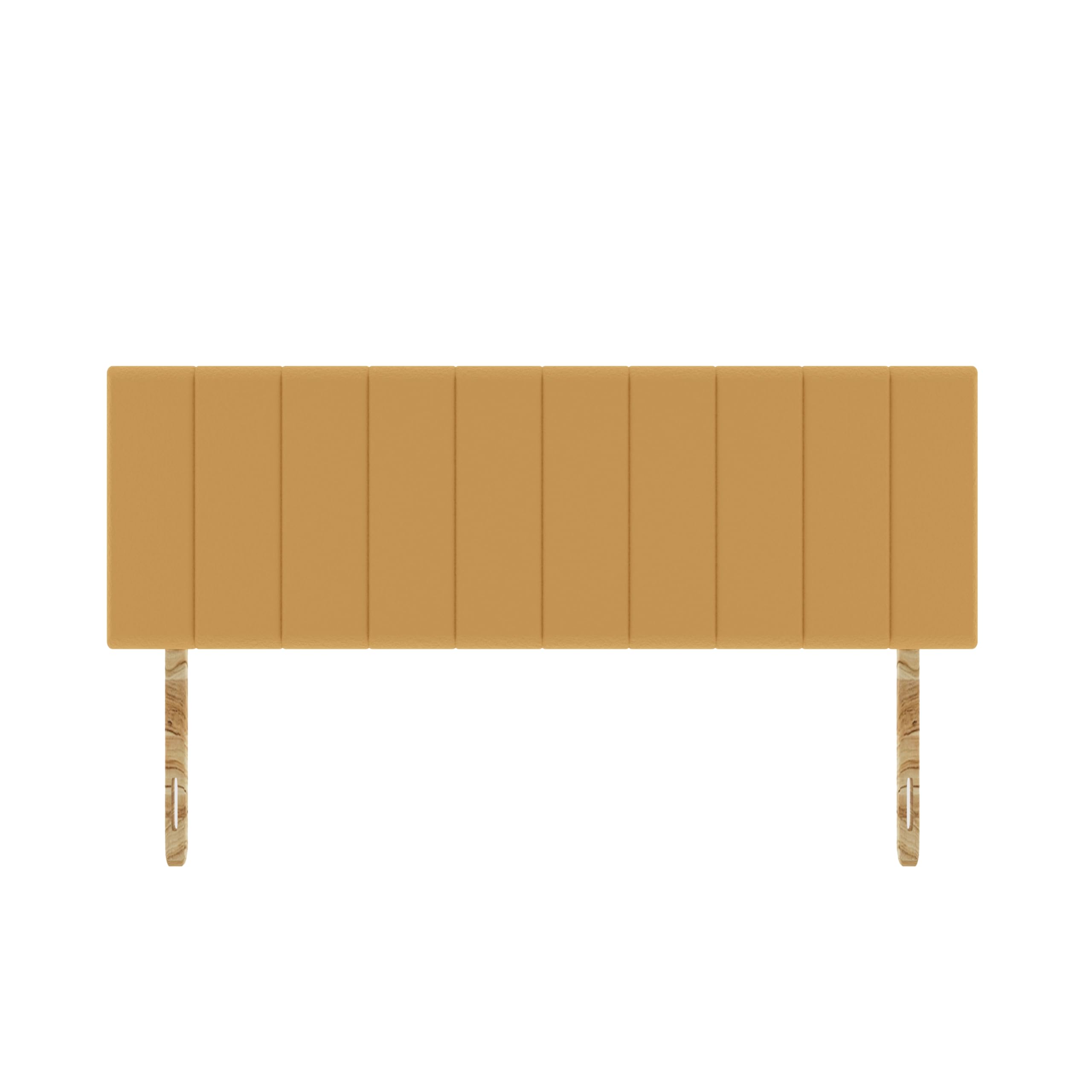 SANA SLEEP Oslo Naple Suede HeadBoard - Luxury 20" Upholstered Design for Divan Beds - Multiple Fabric Options for Bedroom and Hotel Furniture- 4FT6 Double - Mustard