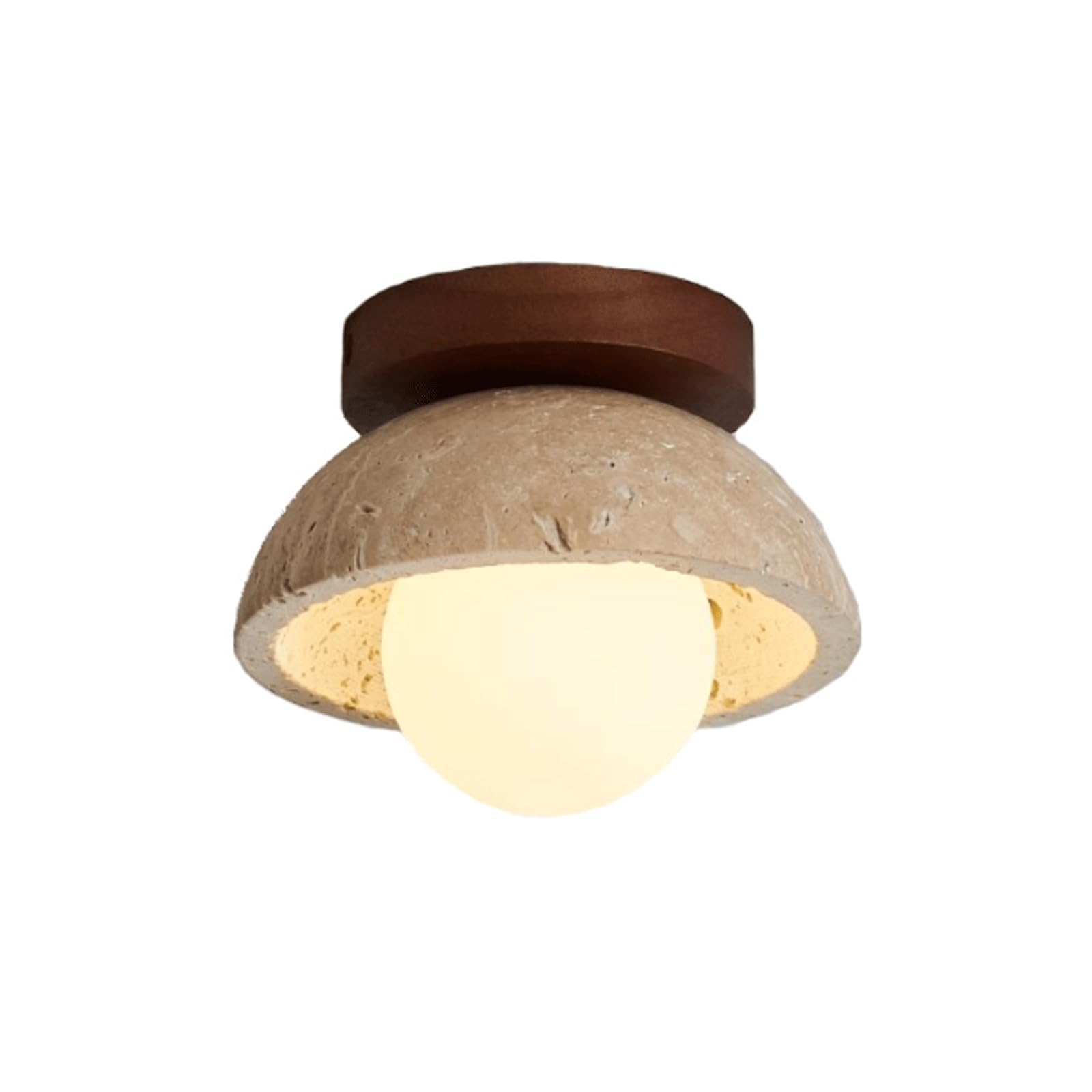 PLQWUJD Exquisite Chandelier Modern Ceiling Light Fixture Travertine Close to Ceiling Light Ceiling Lamp Stone Semi Flush Mount Pendant Lighting Chandelier