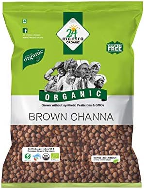 24 Mantra Organic Brown Chana /Kala Chana /Brown Chickpeas, 500g