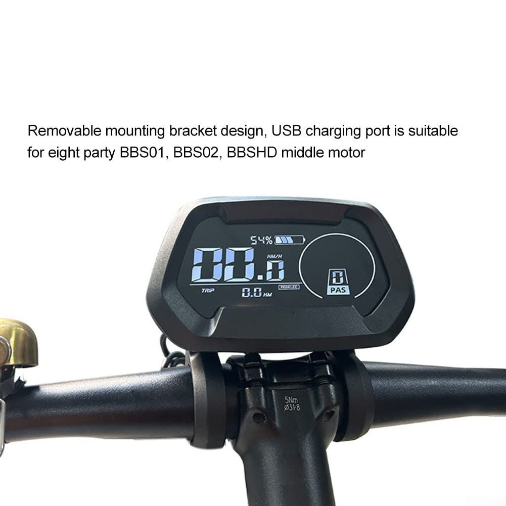 Écran intelligent pour vélo électrique DZ43 - Étanche - Pour Bafang BBS01, BBS02,