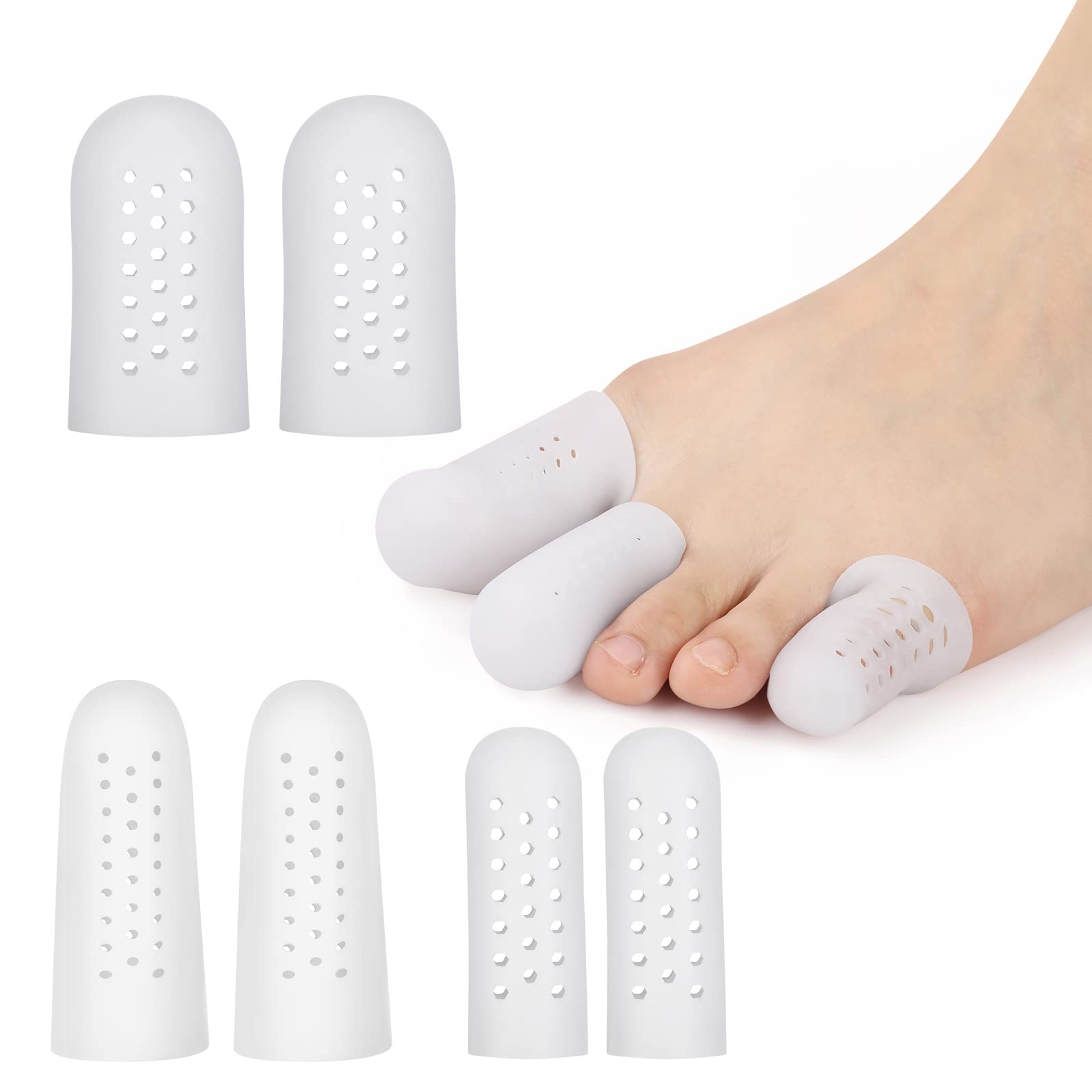 Buy 6 Pcs/ 3 Pairs Big Toe Cap Breathable Toe Protector Toe Cover with