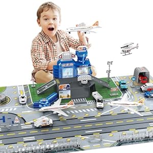 deAO City Flughafen Spielzeug Set