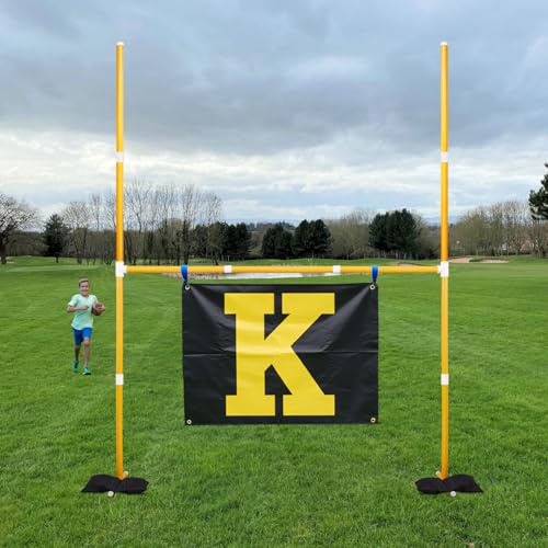 VioraWhite Jumbo Football Goal Post 10 Feet Tailgate Party Giant Field Goal Post for Outdoor Pep Rally Flag Football Graduation Parties