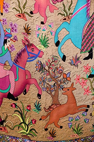 Image of Pashtush Women Pashtush Womens fine Soft Bamboo Stole, Shikaardar Print Design
