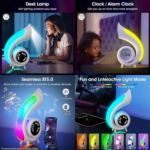 Altavoz con luz nocturna multifuncional y luz LED de ambiente 4