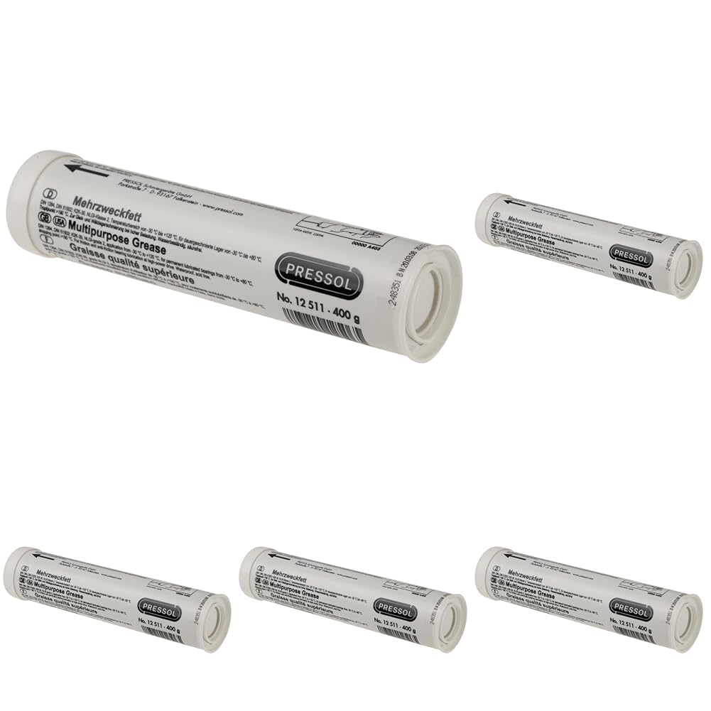 Cartouche 12511 graisse blanche 400gr lot de 5 haute adhérence pour une lubrification propre