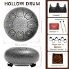 Steel Tongue Drum 6 Inch 8 Notes Tank Drum Hand Pan Drums with Handpan Drums Mallets and Carry Bag Percussion Steel Drum Kit for Music Lovers (black) #5
