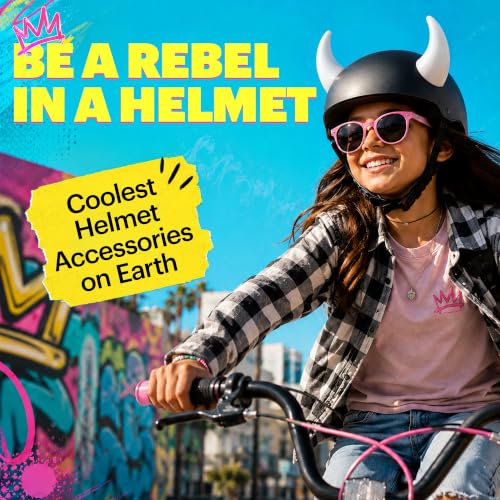 Helmet Flair Magnetic Devil Horns for Motorcycle Helmet - Large White by Helmet Flair - Used condition - Image 7
