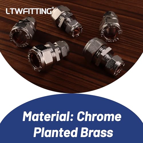 Unión reductora de compresión de 15 mm x 10 mm para reparar fugas y modificar tuberías 5