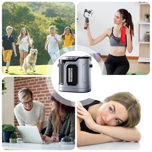 Ventilador de camisa recargable de 3600 mAh con 5 velocidades y luz integrada 6