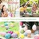 24x Ostereier zum Aufhängen,Bunte Plastik Eier Ostern, Eier Ostern Deko, Plastikeier zum Aufhängen & Dekorieren Kunststoffeier für draußen und innen Osterdeko Deko