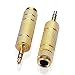 Sienoc 2 Pack Gold Plated 3.5mm to 6.5 mm (1/4 inch) Male to Female Stereo Adapter