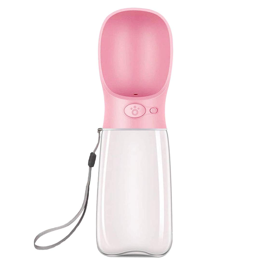 QQPETS Dog Water Bottle Leak Proof Portable High Capacity Drink Cup for Pet Large dogs Outdoor Walking Hiking Travelling 19 OZ (Pink)