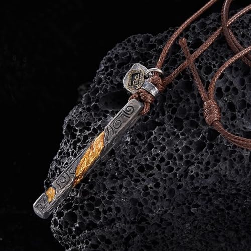 Mens Personalized-Bar Pendant Wax-Rope Necklace - Handmade Engravable Charm Braided Leather Cord Adjustable Necklace Jewelry Gift for Dad Husband Boyfriend3