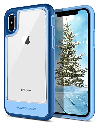 BENTOBEN iPhone Xs Case (2018), iPhone X Case, iPhone 10 Case, Slim Shockproof Hybrid Hard PC Clear Back Flexible TPU Bumper [Anti-Scratch] Protective Case for iPhone Xs/iPhone X / 10, Navy Blue